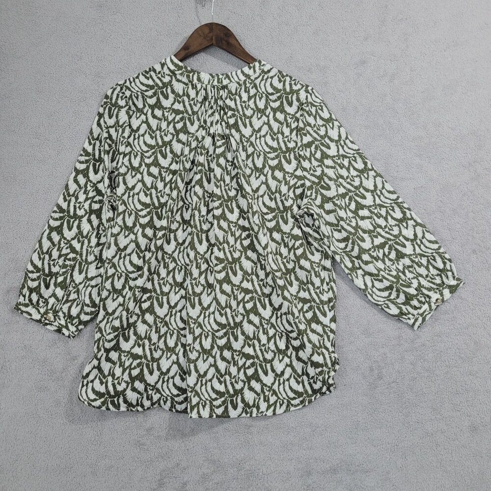NEW Jachs Girlfriend Womens Printed Blouse 3/4 Sleeves Lightweight Size M// 25CT - Picture 3 of 13